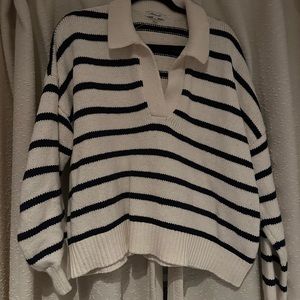 Madewell | Sweaters | Dedham Polo Sweater In Stripe | Poshmark